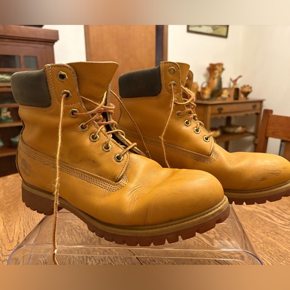 Timberland Premium Wheat Nubuck Men’s Leather Boots Size 10.5 M - Picture 10 of 16